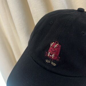 Herschel Supply Co. Baseball Cat Hat Black with embroidered backpack guy cartoon